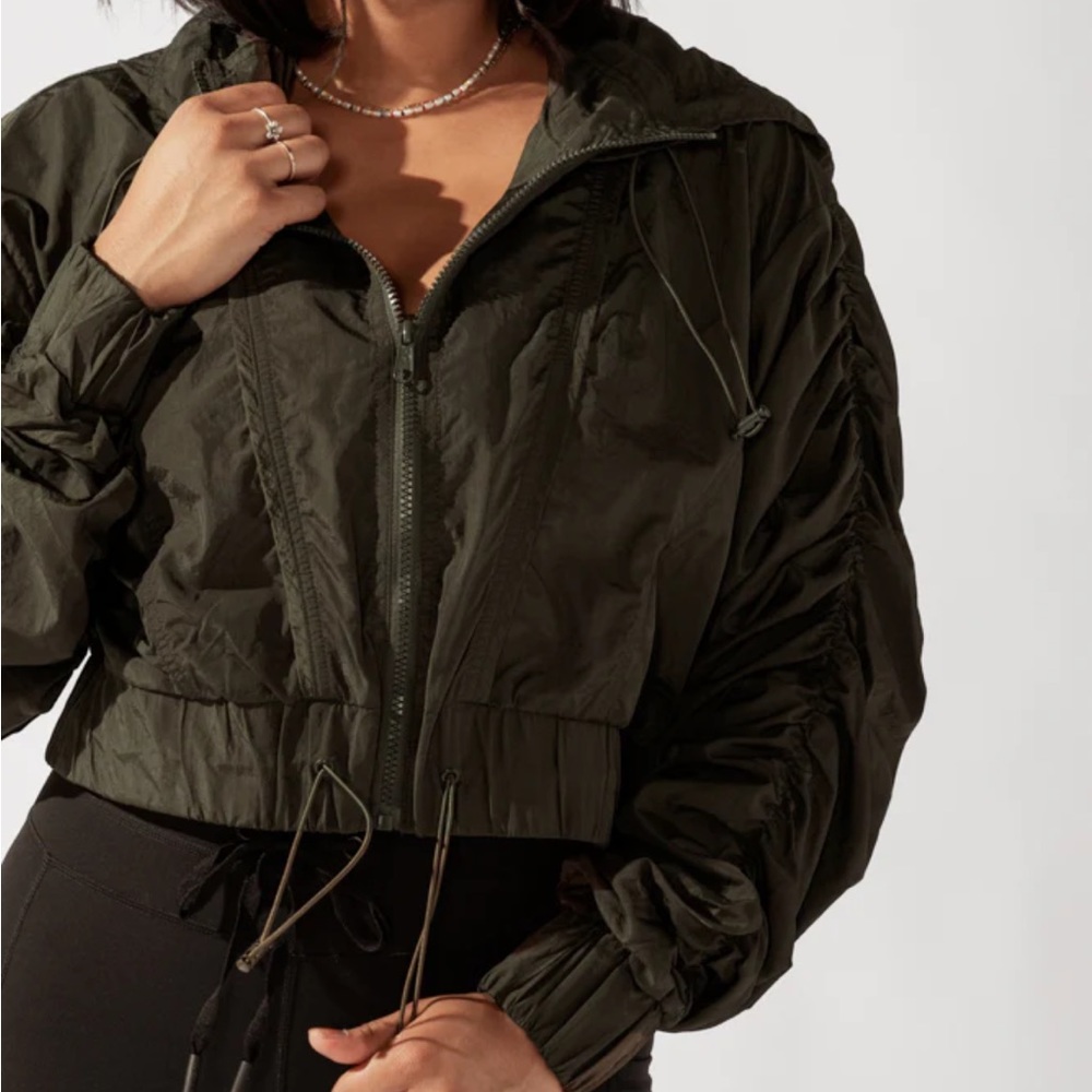 Whimsical breeze windbreaker - Forest night (olive/brown)